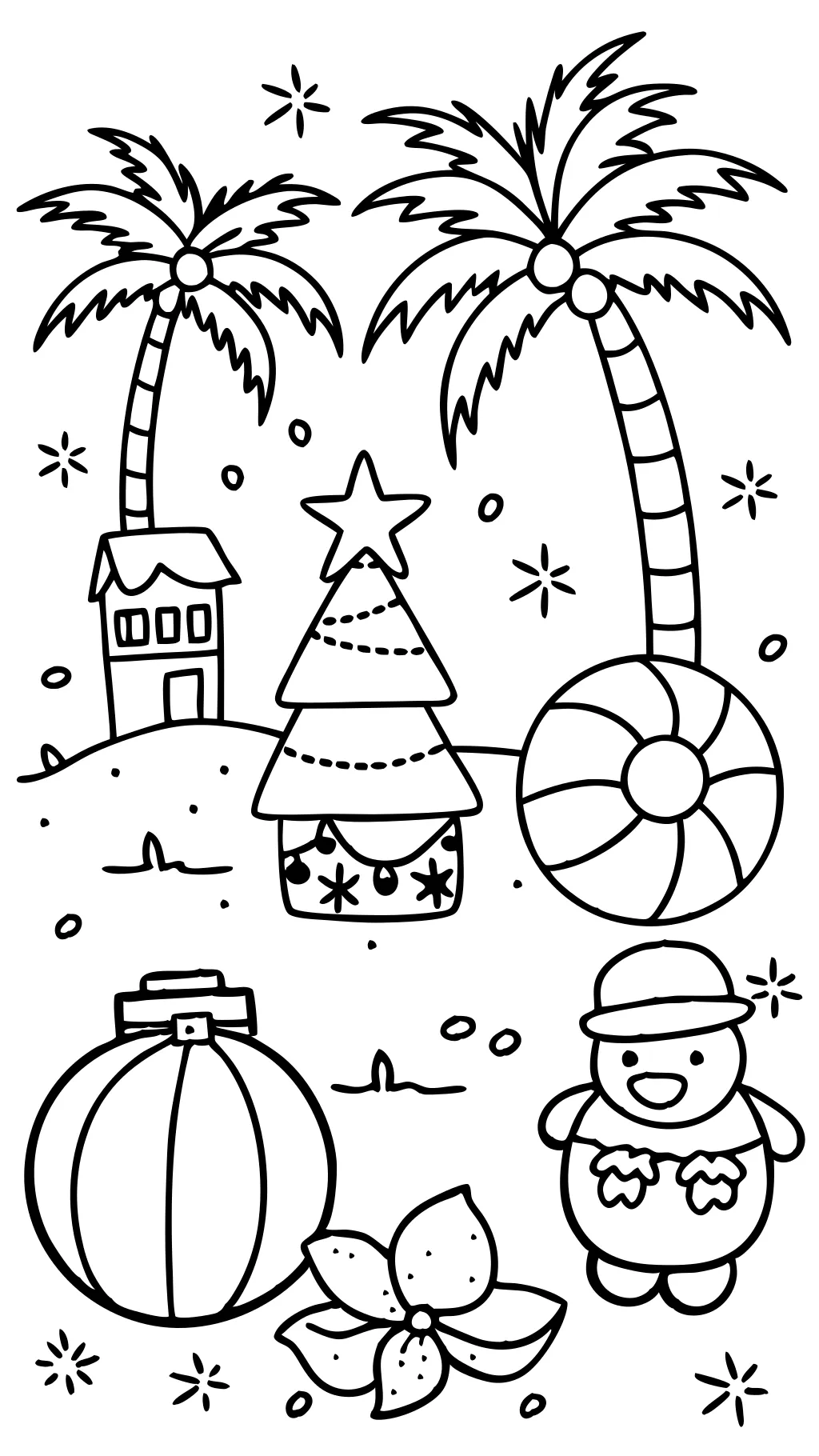 christmas in july coloring pages